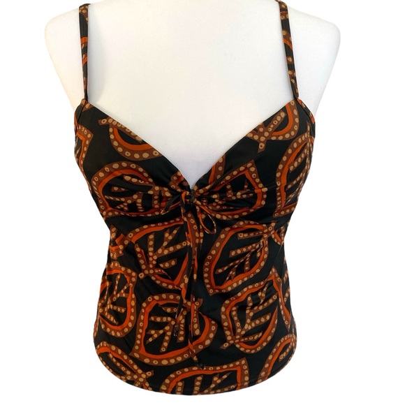 Victoria’s Secret 34B Built In Bra Swim Top Multi-Color Geometric Tankini - Picture 1 of 3